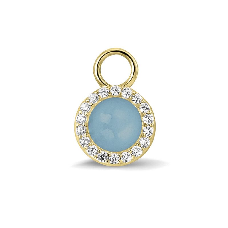Gem Round Ear Pendants