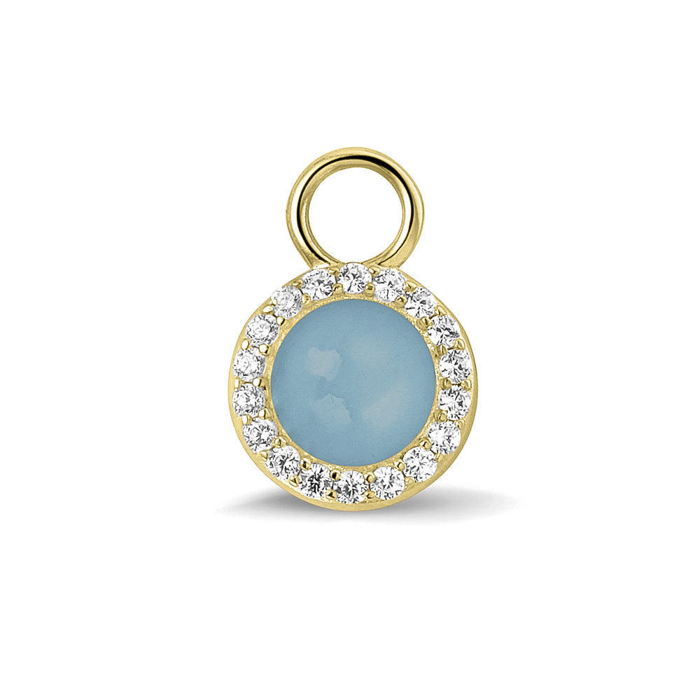 Gem Round Ear Pendants