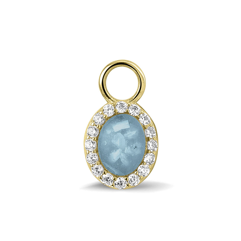 Gem Oval Ear Pendants