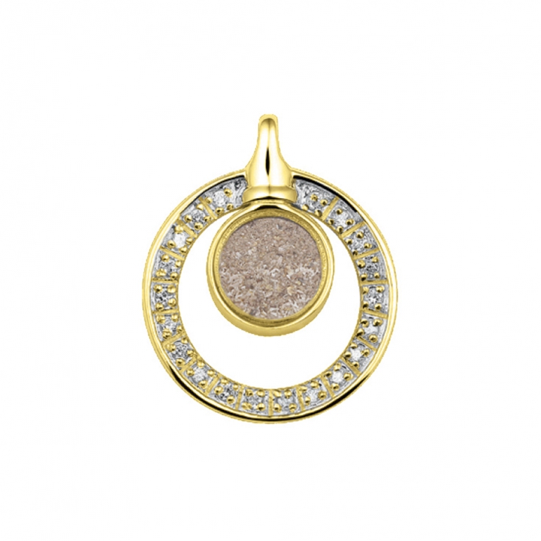 Gem Rim Glass Pendant