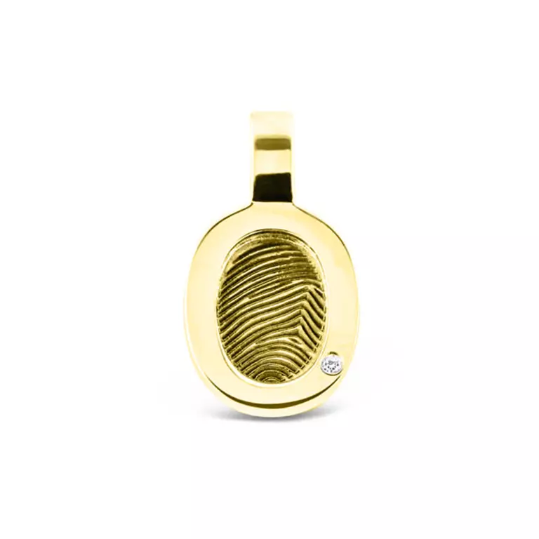 Oval Fingerprint Pendant