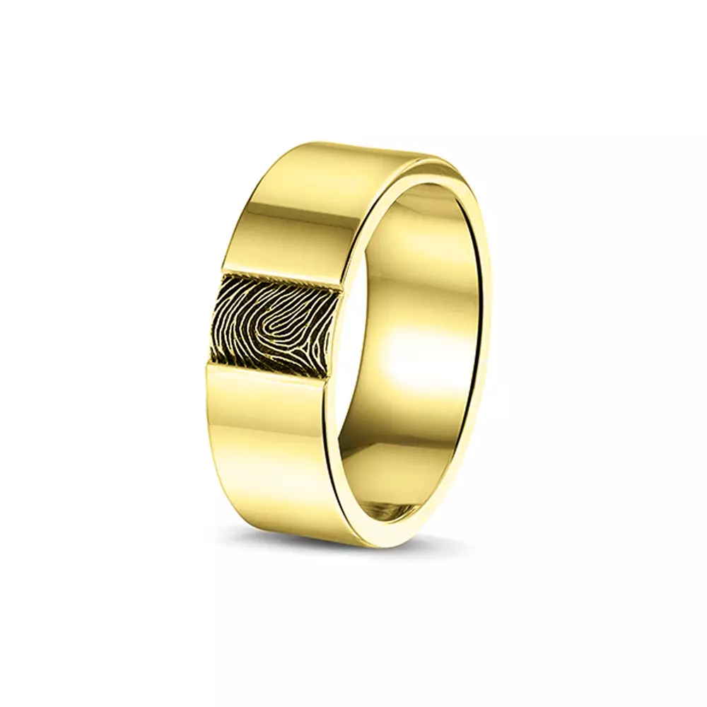 Plain Polished Fingerprint Ring