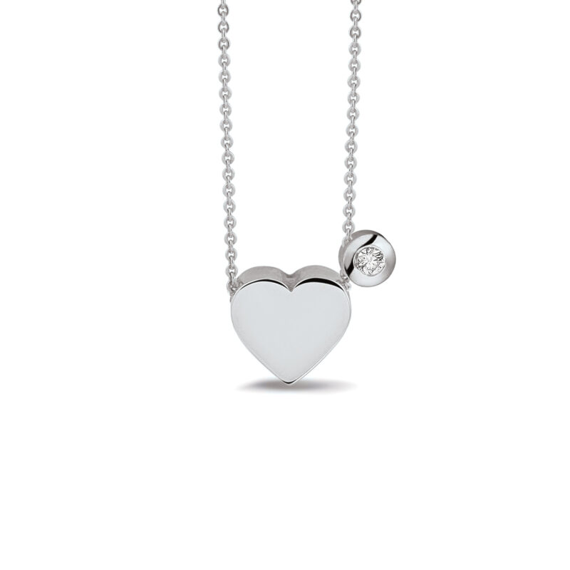 Mini Heart Necklace with stone - Afbeelding 2