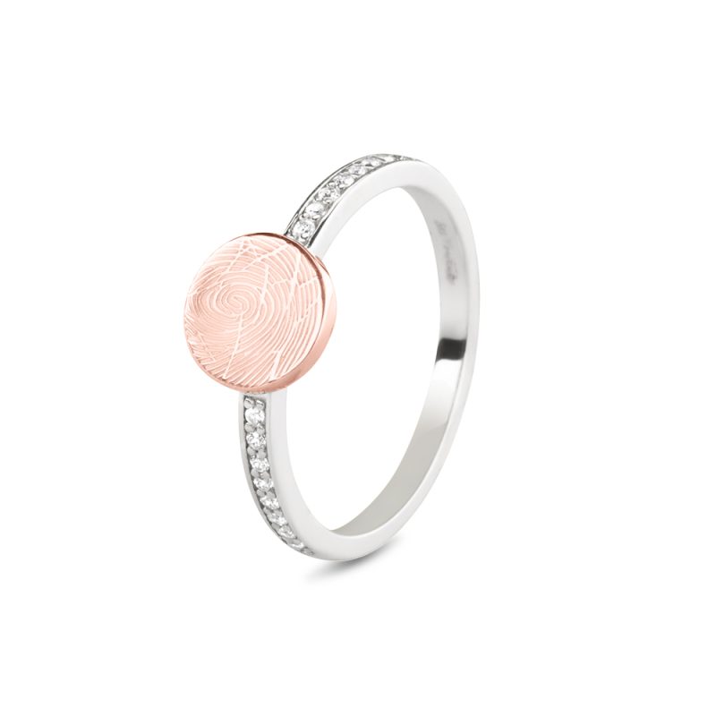 Gem Bicolour Disk Ring - Afbeelding 2