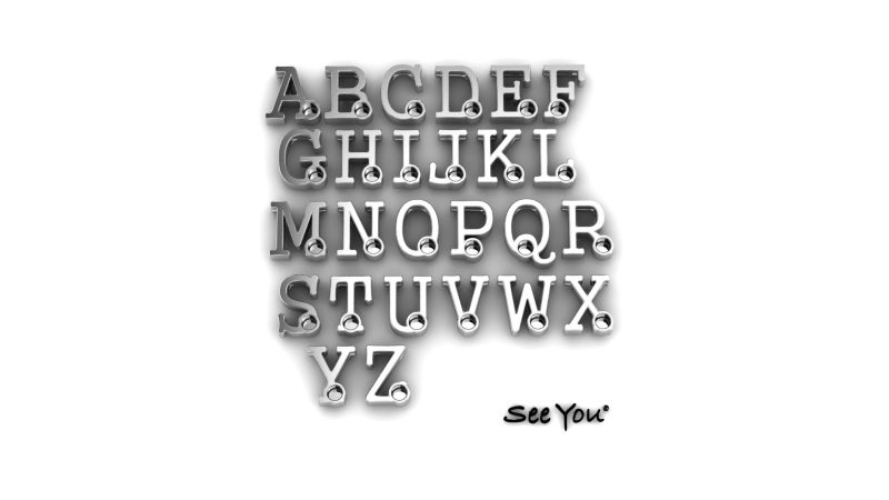 See You Intial Birthstone Necklace - Afbeelding 2