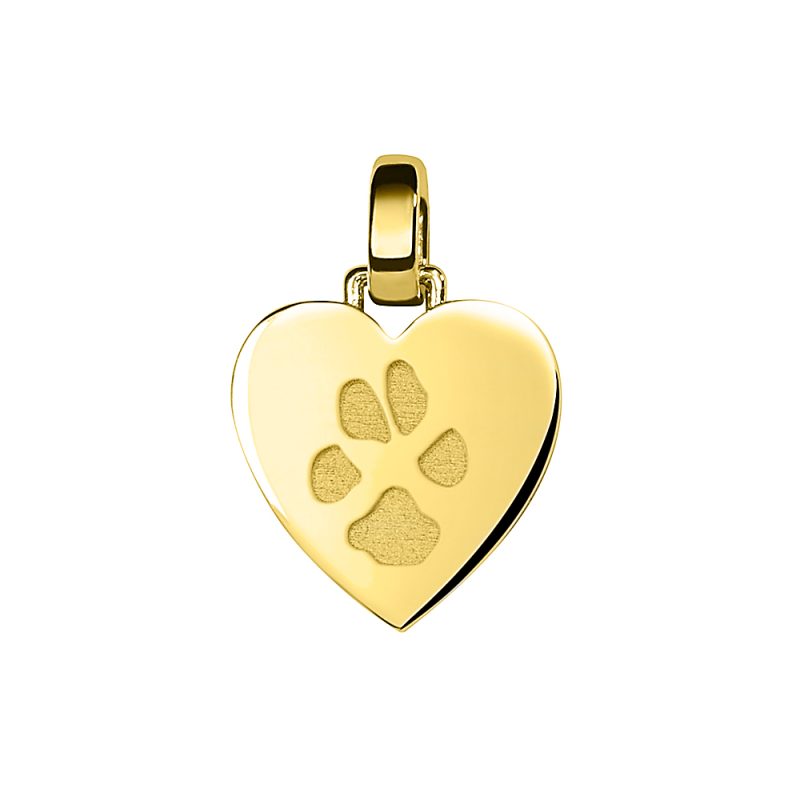 Paw Print Heart Pendant