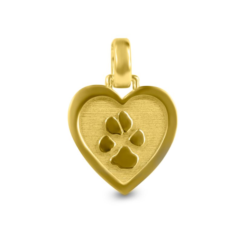 Paw Print Heart Pendant