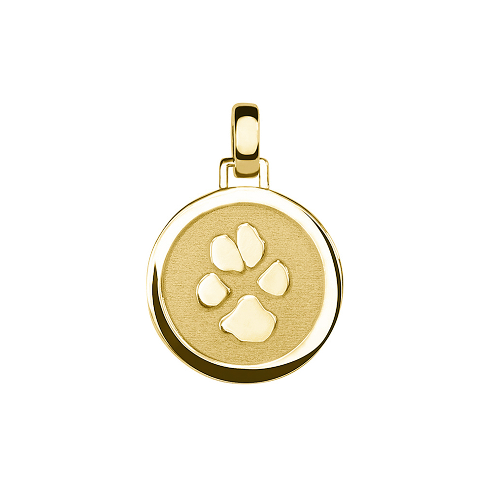 Paw Print Round Pendant