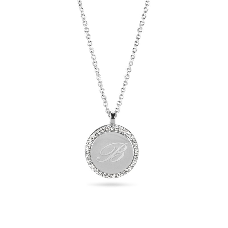 Round Engraving & Ash Gem Pendant - Afbeelding 2