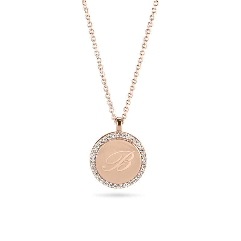 Round Engraving & Ash Gem Pendant - Afbeelding 3