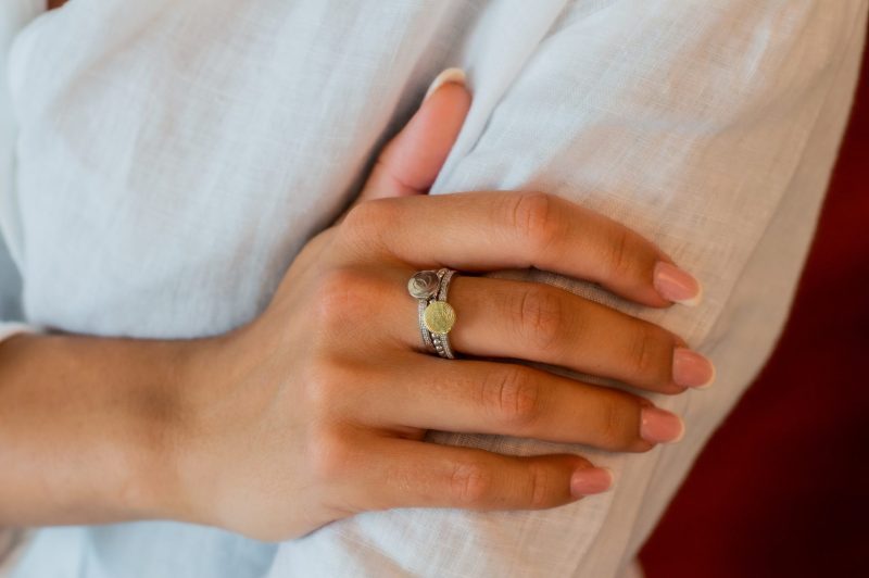 Plain Signet Disk Ring - Afbeelding 3