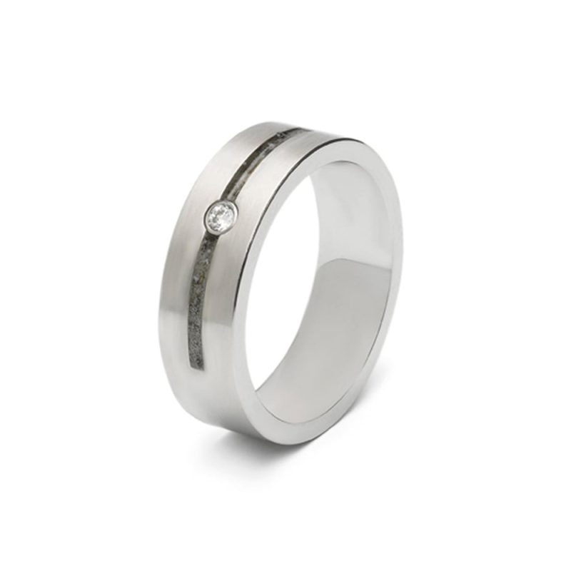 Double Groove Gem Ring - Afbeelding 2