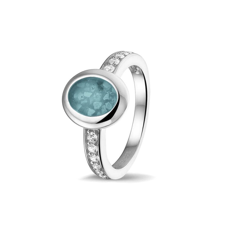 Oval Head Gem Ring Band - Afbeelding 4