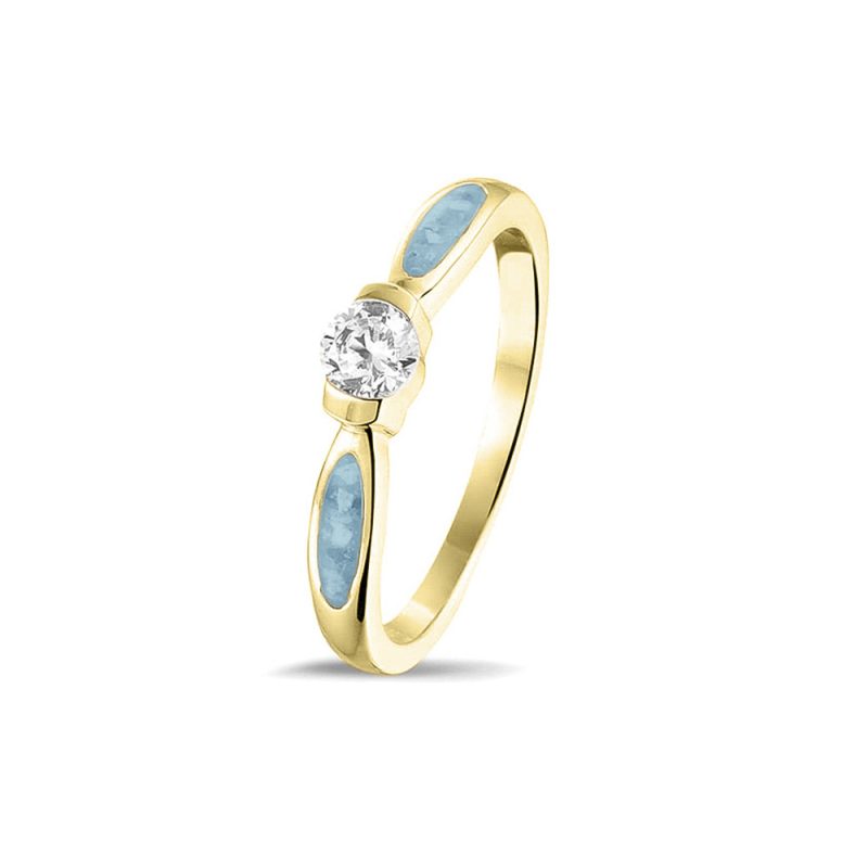 Solitair ring with two compartments