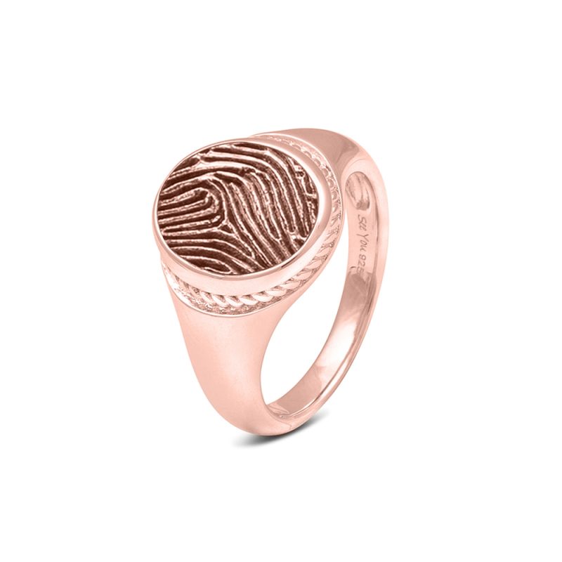 Twisted Oval Fingerprint Ring - Afbeelding 3