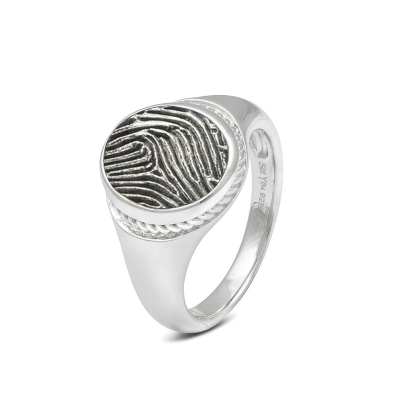 Twisted Oval Fingerprint Ring - Afbeelding 2