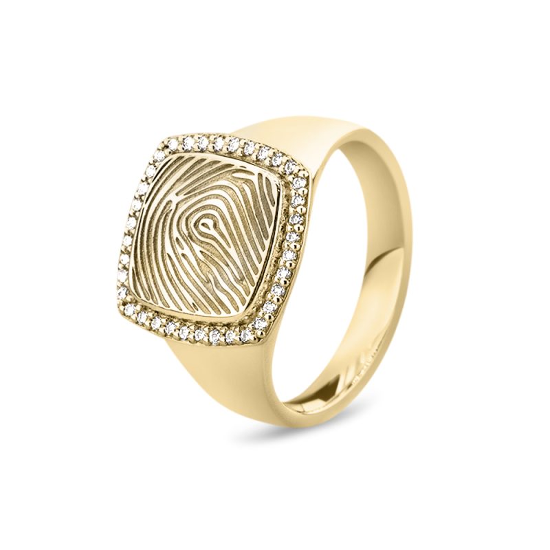Square Signet & Ash Ring