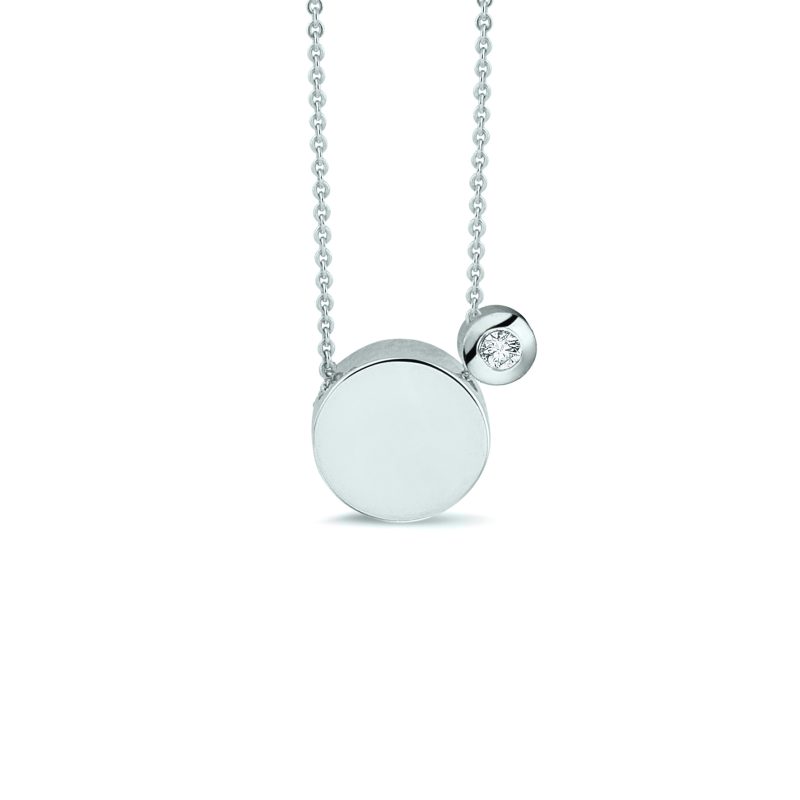 Mini Disk Necklace with stone (704+707) - Afbeelding 2