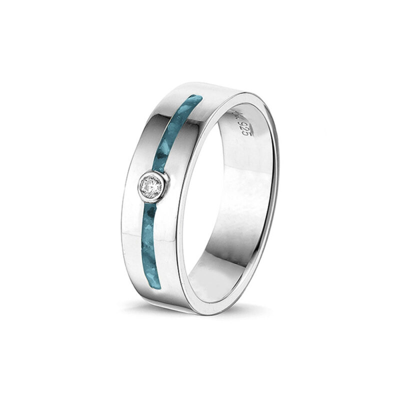 Double Groove Gem Ring - Afbeelding 2