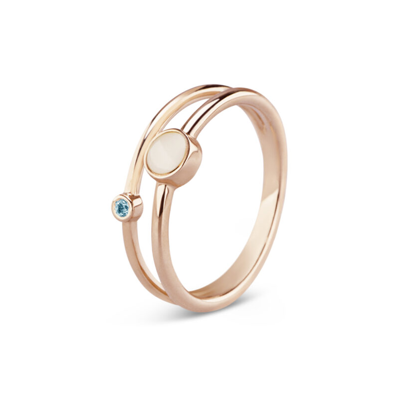 Double Band Birthstone Ring - Afbeelding 4