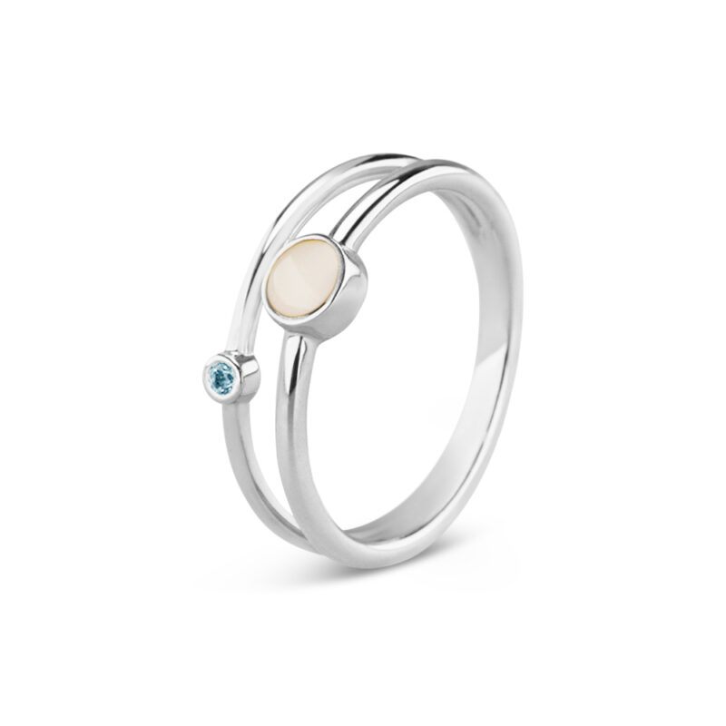 Double Band Birthstone Ring - Afbeelding 3