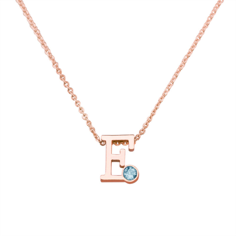 See You Intial Birthstone Necklace - Afbeelding 5