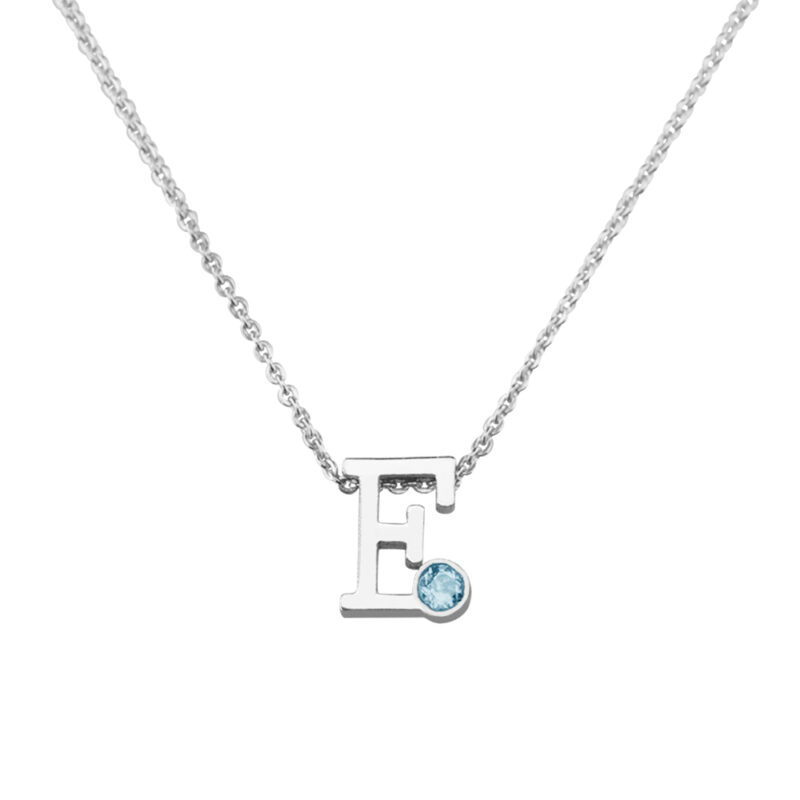 See You Intial Birthstone Necklace - Afbeelding 4