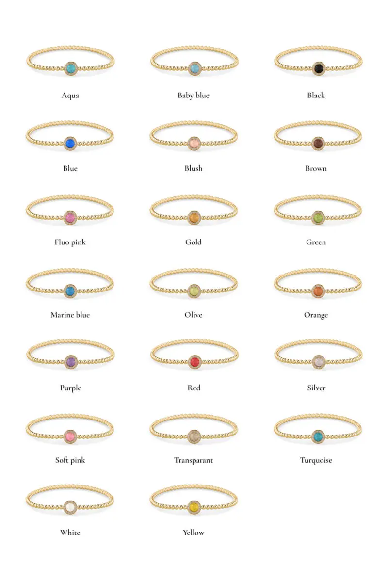 Round Gem Bubble Bracelet - Afbeelding 3