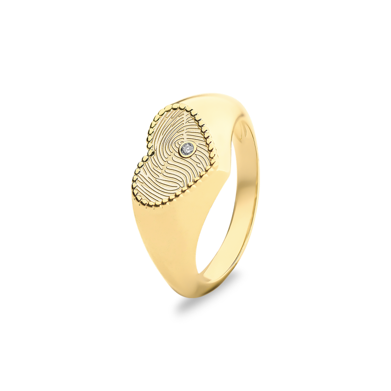 Heart Signet Ring Diamond