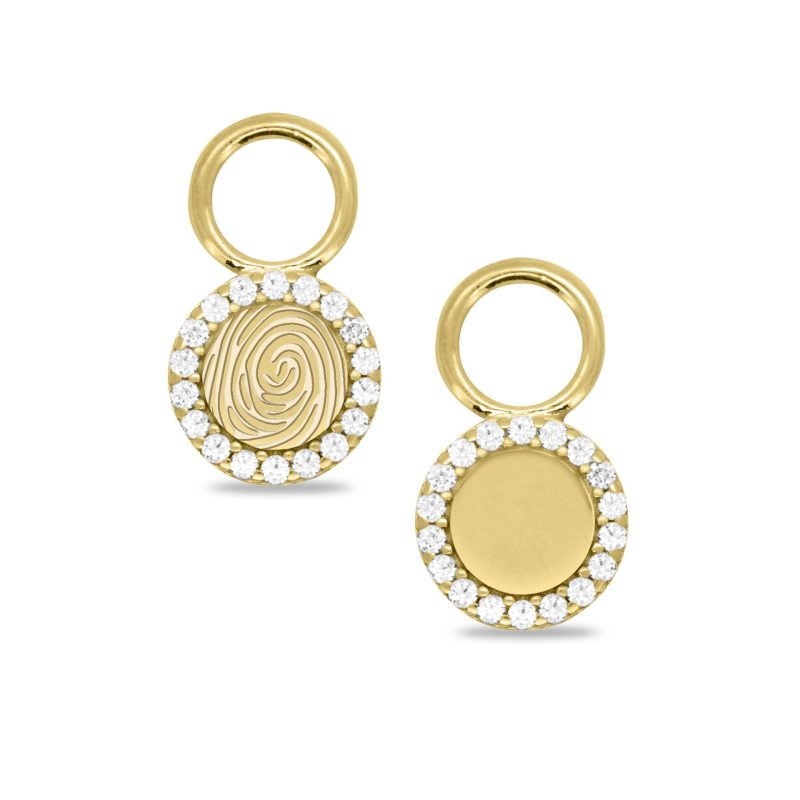 Gem engraving ear pendant