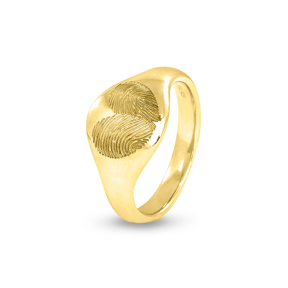 Signet Ring Fingerprints Heart