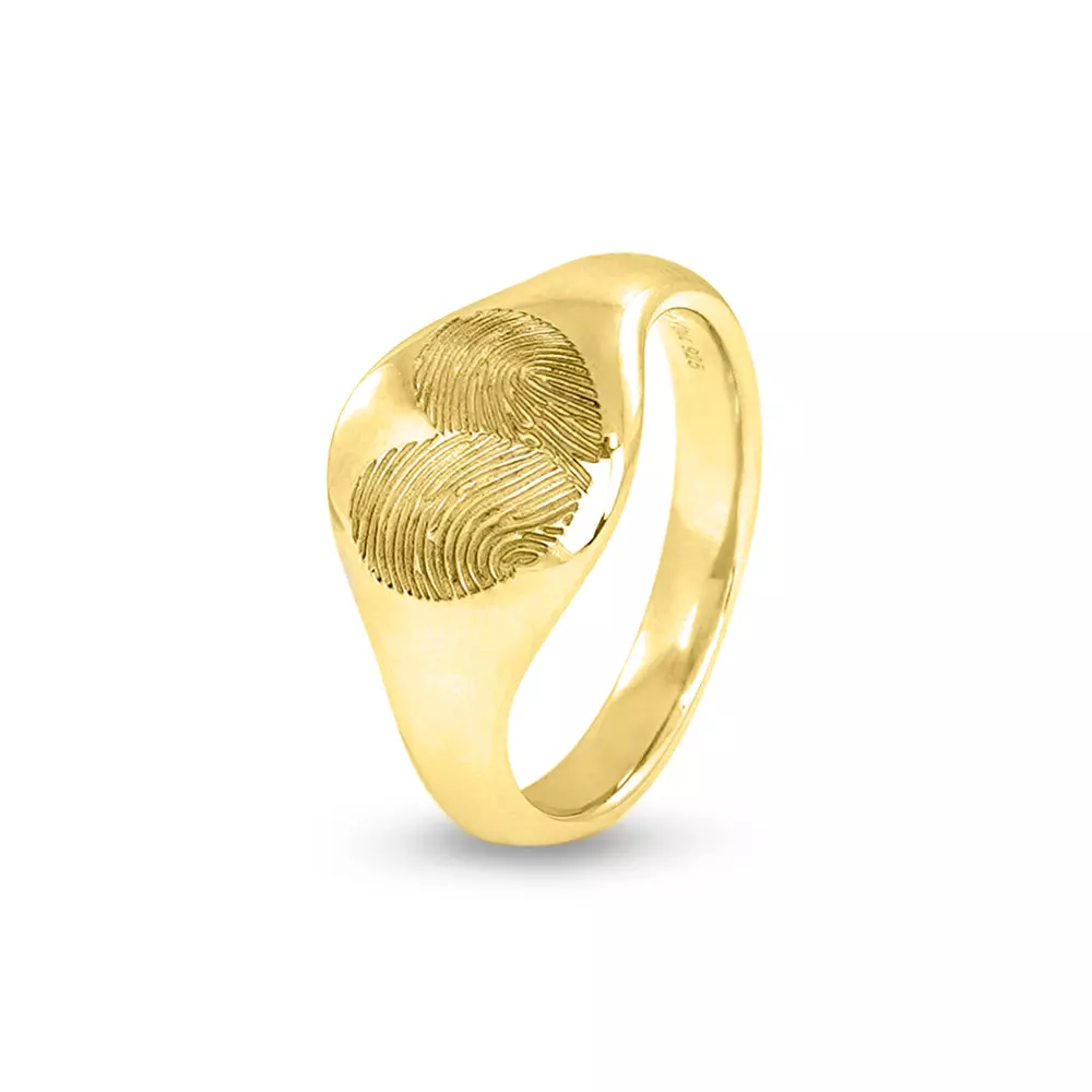 Signet Ring Fingerprints Heart