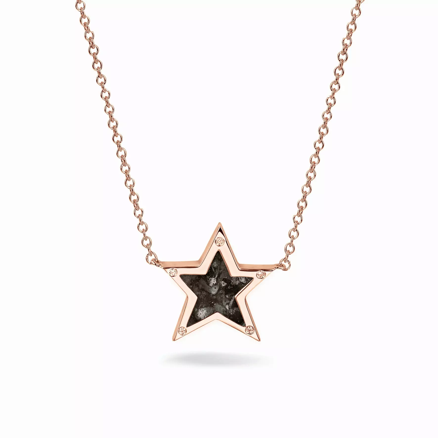 Star Gem Rose Plated Necklace