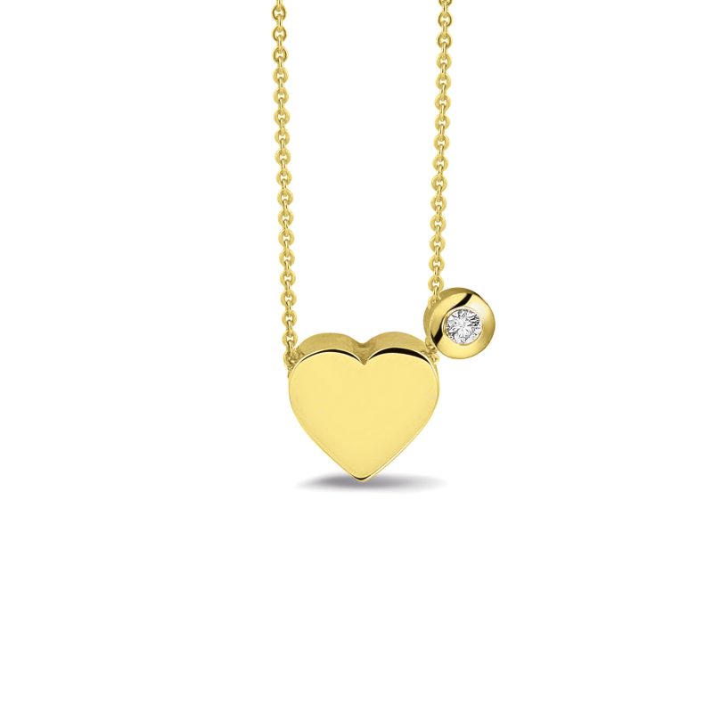 Mini heart necklace with stone