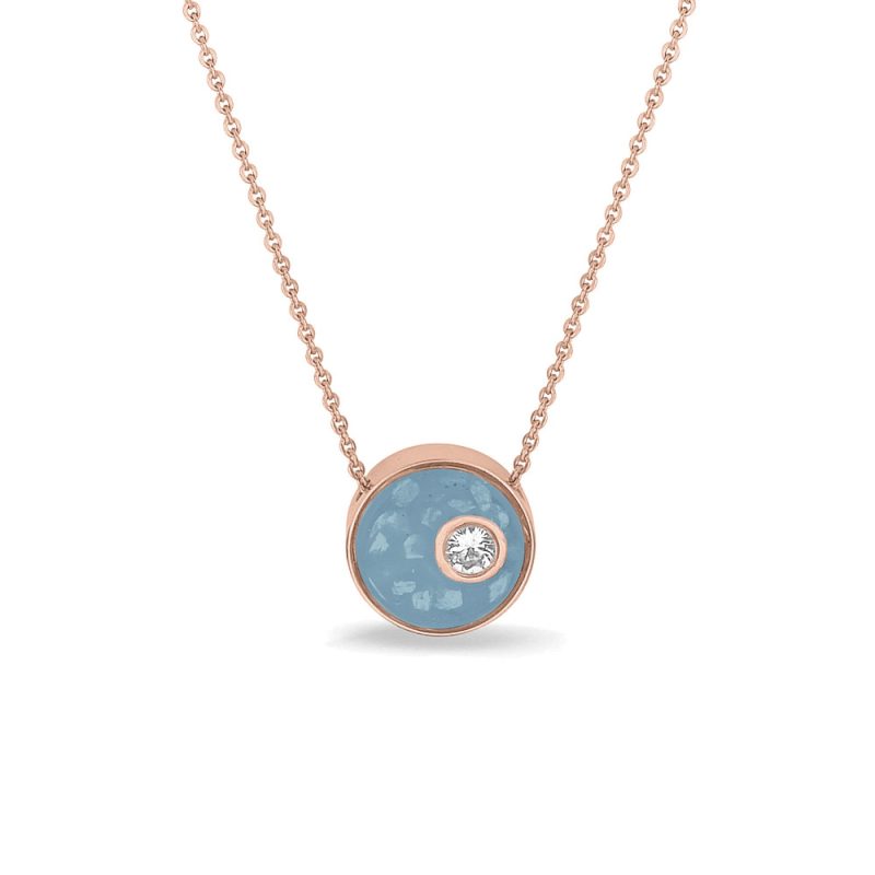 Mini Disk Gem Necklace - Image 3