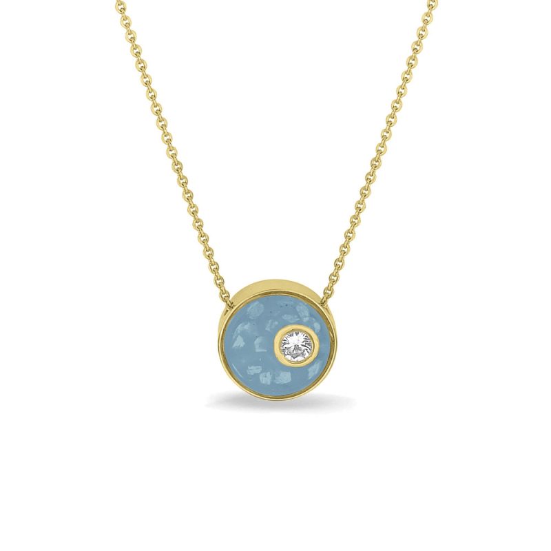 Mini Disk Gem Necklace