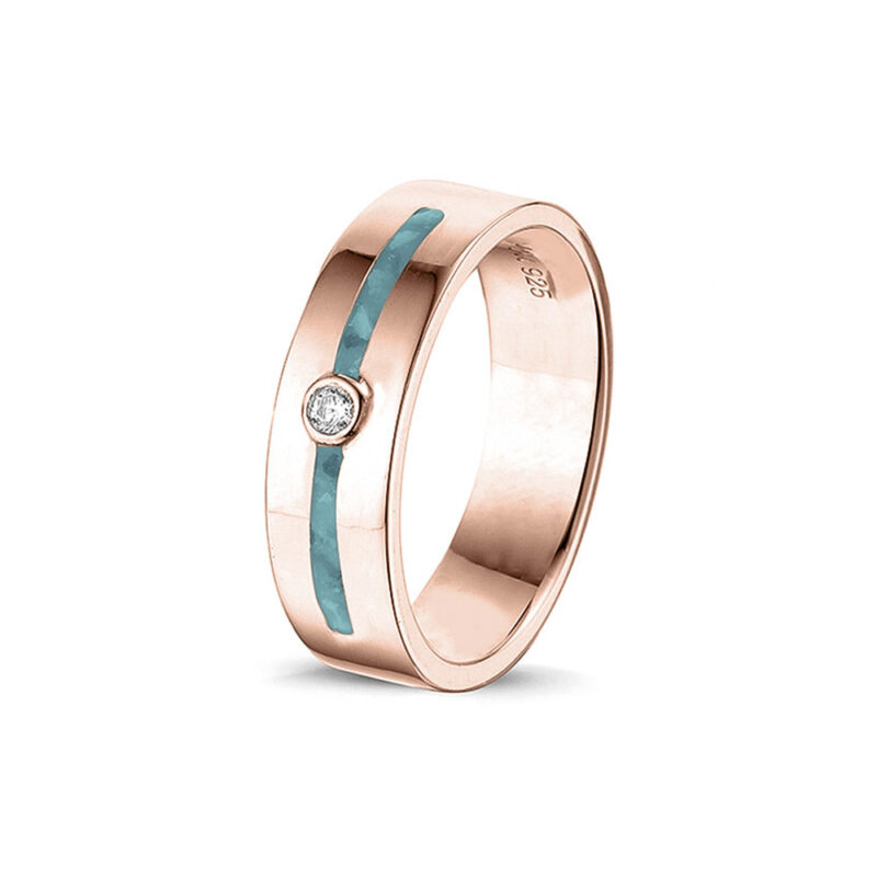 Double Groove Gem Ring - Image 3