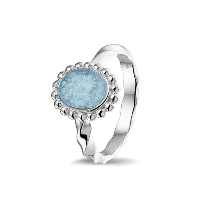 Twisted Band Bubble Ring Oval - Image 2