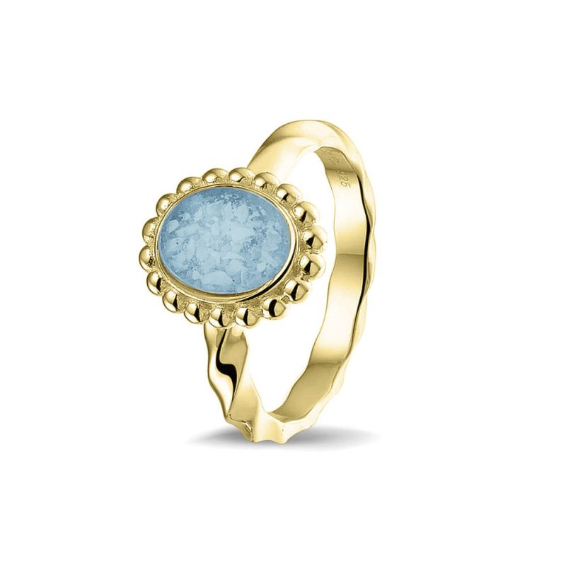Twisted Band Bubble Ring Oval