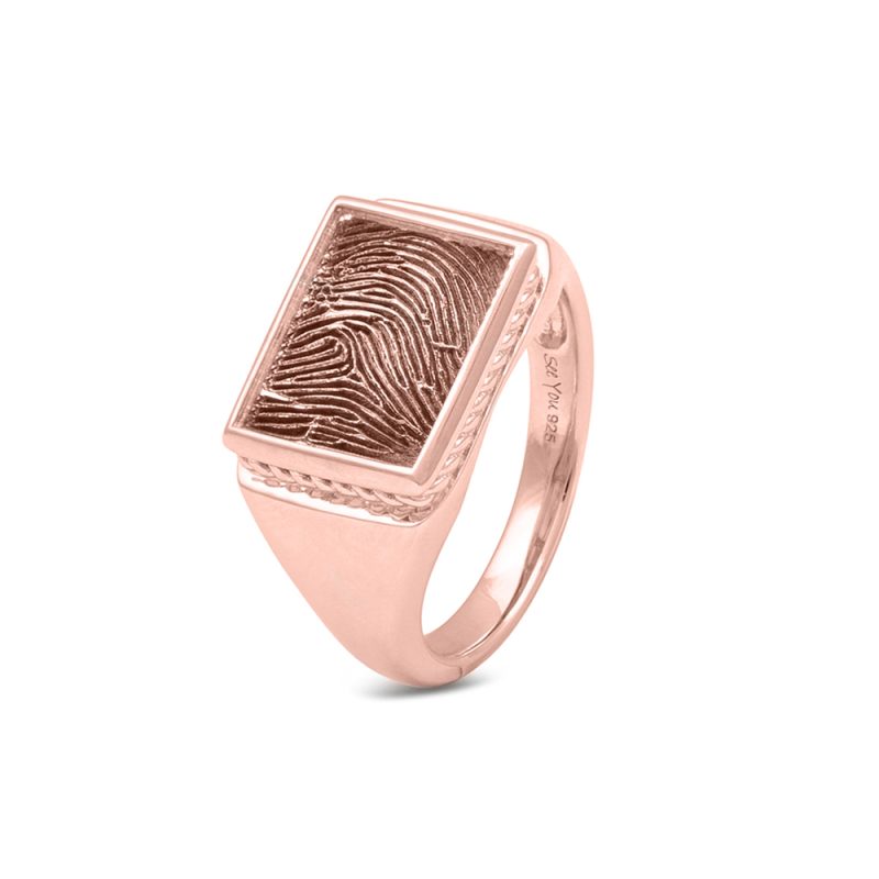Rim Rectangular Fingerprint Ring - Image 3